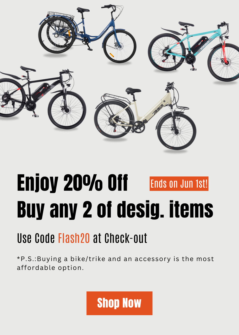 Viribus Bikes - Flash Sale- 20% Off On Any 2 of Designated Items