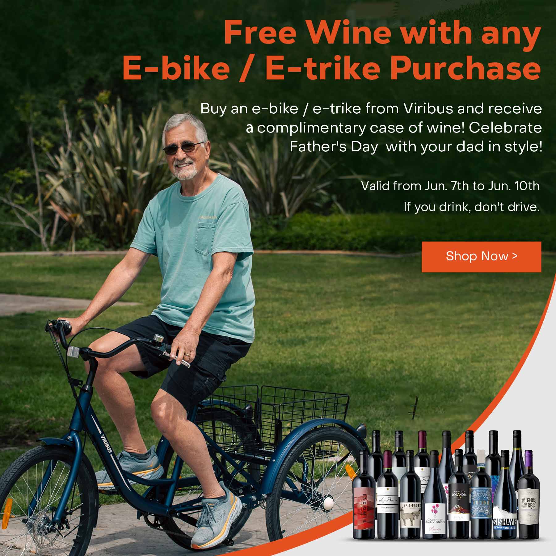 Viribus Bikes - Free Wine for Electric Bicycles / Electric Tricycles Purchase