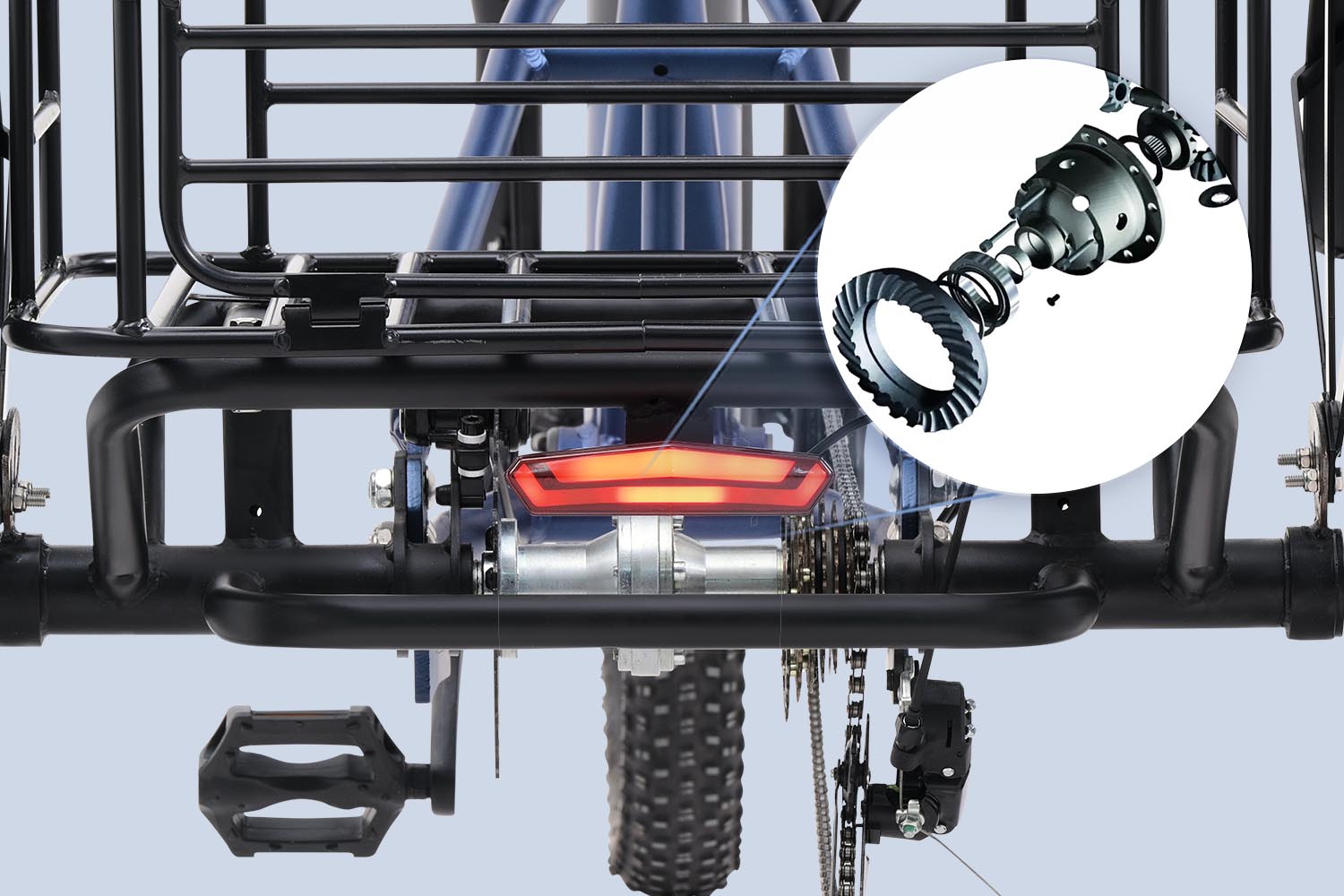 Viribus Bikes - SC5 Electric Tricycle Rear Differential